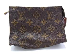 1円 LOUIS VUITTON ルイヴィトン M47546 モノグラム ポッシュ トワレット15 ポーチ マルチケース 小物入れ ブラウン系 GA0743