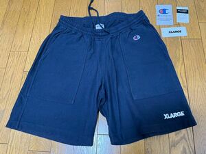 XLARGE × Champion SHORT PANTS・Mサイズ・NAVY・101212031012・C8-T511・エクストララージxチャンピオン ショートパンツ