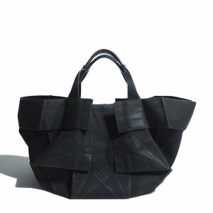 P2189f42　▼ISSEY MIYAKE イッセイミヤケ▼　132 5. STANDARD BAG 折り畳みバッグ ブラック / 黒 ハンドバッグ レディース