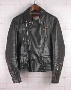 LFJ25317 Lewis Leathers ルイスレザー ライトニング 391T ホースレザー ダブルライダースジャケット ブラック 34 美品