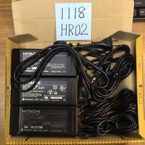 （1118HR02）送料無料/中古/HITACHI 日立 ヒタチ/ADP-60WB/12V/5A/純正 ACアダプタ 3個セット