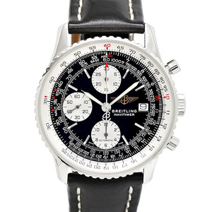 ブライトリング BREITLING オールドナビタイマー A13322 クロノグラフ ブラック文字盤 SS/革 メンズ腕時計 自動巻き 41mm 男性 ブランド