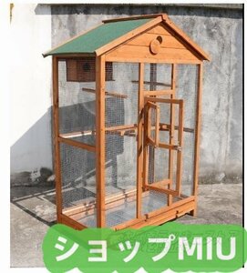 網目の間隔 多機能 屋外用 強力推薦★鳥用品 大型飼育ケージ 逃げ出防止 鳥小屋 整理しやすい 木製鳥かご 快適な空間