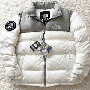 新品 XXLサイズ THE NORTH FACE 92 Retro Nuptse Jacket ダウンジャケット アニバーサリー ヌプシ ホワイト グレー ノースフェイス メンズ