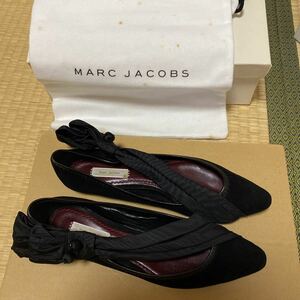 マークジェイコブス MARC JACOBS 37.5 ブランド インポート パンプス リボン レディース 女性用 靴 シューズ フラット ブラック 黒