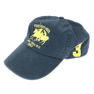 ◆POLO RALPH LAUREN ポロラルフローレン キャップ 帽子 ◆ ネイビー 刺繍 ユニセックス 帽子 ハット hat 服飾小物