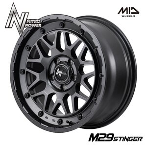 【送料無料】沖縄・離島は除く バレルブラック NITRO POWER M29 スティンガー 8.0J 17in IS35 PCD114.3 新品4本 RAV4 ハリアー に