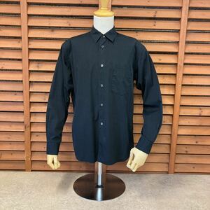 送料無料 N 104【COMME des GARCONS SHIRT コムデギャルソン】フランス製 FZ-B021 コットン 長袖 シャツ ブラック SIZE XS