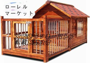 犬小屋 丈夫 ペットハウス 防水 屋外 豪華別荘 快適な空間 中型犬用 野外通気性 耐磨耗 簡単組立 ドアと窓付きの犬用犬小屋