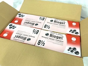 送料無料【新品】Biogel ゴム手袋 サージカルグローブ 外科手袋 200枚 バイオジェル L-XLサイズ(8-1/2) 40685メンリッケ動物病院(140)SI21A