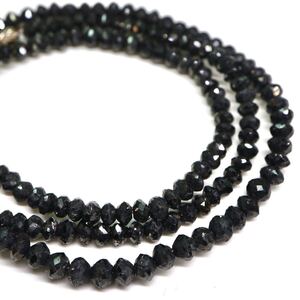 30.00ct!!1円〜!!《K18 天然ブラックダイヤモンドネックレス》J 約6.9g 約40.0cm black diamond necklace EA5/EA8 E268