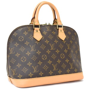 1円 ◆定価20万 LOUIS VUITTON ルイヴィトン ハンドバッグ アルマ M51130 モノグラム キャンバス ブラウン◆E.Csig.zE-12