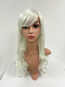 Wigs2you C-003 パールグリーン色 コスプレウィッグ アニメ アイドル風 耐熱コスプレウィッグ★シンプルなパーマロングスタイル