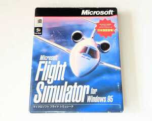 未確認ジャンク★マイクロソフト「Microsoft Flight Simulator for Windows95」フライト シミュレーター CD-ROM 日本語版 レトロPCソフト