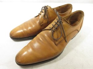 【クロケット&ジョーンズ×ポールスミス】 レザー プレーントゥ 外羽根 シューズ 紳士靴 (メンズ) size7.5E ライトブラウン □30MZA6612□