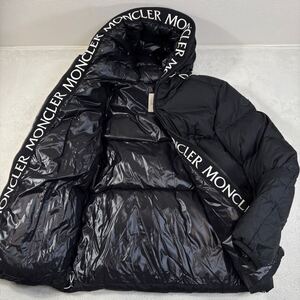 XLサイズ・美品　MONCLER MONTCLA モンクレール　モンクラ　テープロゴ　ダウンジャケット　ブラック　黒　メンズ　4号