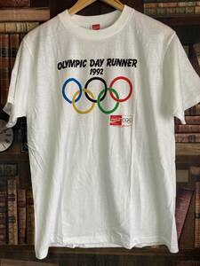 コカ・コーラ Coca-Cola 1992 オリンピック Tシャツ 半袖 OLYMPIC DAY RUNNER 1992 日本製 シングルステッチ