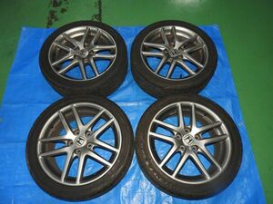 ④ CL7 アコード ユーロR 純正 17インチ アルミ ホイール 4本 7J +55 5H 114.3 5穴 215/45R17 ASSY K20A 6MT 前期 後期 CL9 EP3 FD2 無限