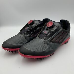 K746Y adidas adizero アディダス アディゼロ レディース ゴルフシューズ US7.5 24cm ブラック レッド ソフトスパイク ダイヤル式