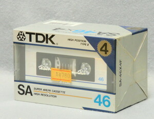 カセットテープ TDK SA46 4本パック(SA-46X4F) 未開封品 ハイポジション