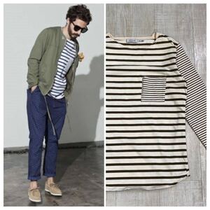 14ss 2014 nonnative SAILOR BOAT LS - COTTON BORDER JERSEY ノンネイティブ ボーダー ボート ネック コットン ジャージー 日本製 SIZE 2