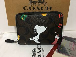 【処分！】COACH×スヌーピー財布★二つ折り　コンパクト★コーチ　CE708