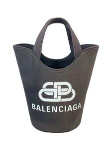 BALENCIAGA◆WAVE XS/ハンドバッグ/キャンバス/BLK/無地/619979/内袋付属