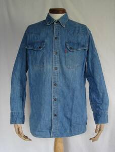  リーバイス 日本製 セルビッジ付きデニムウエスタンシャツ USED加工ショートホーンタグ LEVI STRAUSS Levi