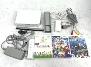 〇V119-W13-2259 Nintendo ニンテンドー Wii 本体 RVL-001 コントローラー ゲームソフト3本 通電確認済み③