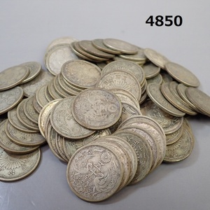 ■FK-4850◆旧家整理品　古銭　大正　昭和　50銭銀貨　451g　92枚　まとめて　20240608