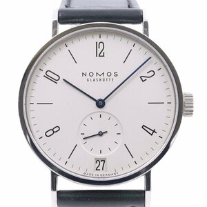 【訳あり品】NOMOS ノモス タンゴマット デイト 自動巻き メンズ 腕時計 シルバー文字盤 純正ベルト【いおき質店】