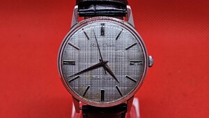 稼働品 激レア文字盤 セイコークラウン SEIKO CROWN Diashock 21juwels ゴザ目文字盤 15013 手巻き メンズ腕時計 アンティーク G0979