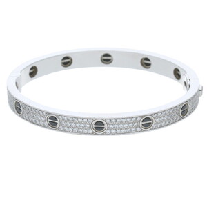 カルティエ ブレスレット LOVE BRACELET PAVE DIAMONDS 18KWG PAVEダイヤブレスレット 中古 SS13