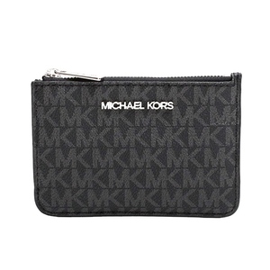 【新品未使用 送料無料】マイケルコース MICHAEL KORS JET SET TRAVEL COINPOUCH W ID コインケース 35H9STVP1B-BLACK レディース ブラック