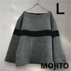 MOJITO モヒート　パイル地　ニット　セーター　Ｌサイズ　ボートネック