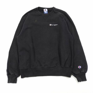 Champion チャンピオン 前V スウェット ブラック size M #24963 スエット トレーナー アメカジ