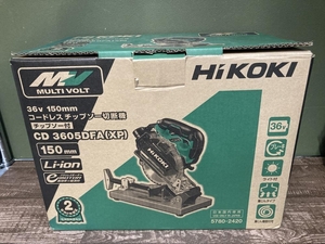 020♪未使用品・即決価格♪HiKOKI　ハイコーキ コードレスチップソーカッタ　切断機 CD3605DFA　XP 長期保管品の為傷汚れ有