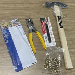 穴あけポンチ ハトメパンチ ハンマー レザークラフト ハンドメイド DIY