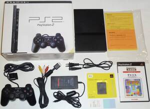 ◆即決◆お得3点セット◆箱入りPlayStation2本体SCPH-70000CB＋SONY純正メモリーカード＋TETRISテトリス◆プレイステーション2プレステ2PS2