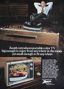 稀少！1960年代Zenith TV広告/イームズ　ラウンジチェア/ハーマンミラー/インテリア/19