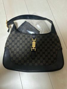 グッチ GUCCI GGキャンバス ジャッキー ワンショルダーバッグ ハンドバッグ レザー ショルダーバッグ 肩掛け ブラックブランド