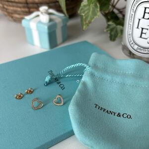 送料無料　ティファニー　メトロハートダイヤモンドピアス　k18ローズゴールド　フルダイヤ　TIFFANY&Co.