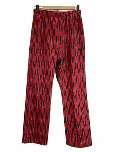 Needles◆19SS/Track Pant Poly Jacquard Arrow/S/ポリエステル/RED/総柄/EJ204