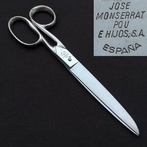 鋏 FILARMOMCA JOSE MONSERRAT POU E HIJOS.S.A ESPANA 全長約185㎜ はさみ ハサミ 文房具 【0067】