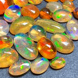 1円〜!!遊色効果!!（天然ファイアオパールおまとめ30ct）j 約6.0g ルース 裸石 宝石 ジュエリー jewelry fire opal w4 ま160