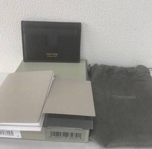 TOM FORD トムフォード カードケース Y0341 LCL158G メンズ レザー マネークリップ付き パスケース 定期入れ ミニ財布 1N001/BLACK