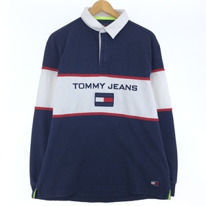 古着 90年代 トミーヒルフィガー TOMMY HILFIGER 長袖 ラガーシャツ メンズM ヴィンテージ /eaa435099