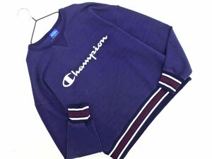 Champion チャンピオン ロゴ トレーナー スウェット sizeM/紺 ■◇ ☆ edb5 レディース