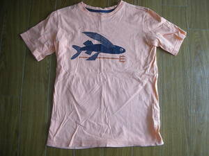 i303 patagonia パタゴニア T 半袖Ｔシャツ 半袖Ｔ 半袖 半袖カットソー キッズ KIDS S7-8 身長120cm-130cm お魚 プリントＴ オレンジ