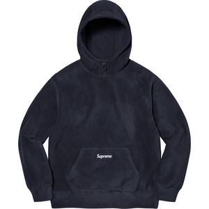 【オンライン購入】Supreme / 21AW Polartec Hooded Sweatshirt Navy Box Logo シュプリーム XLarge サイズ ステッカー添付【新品未使用】